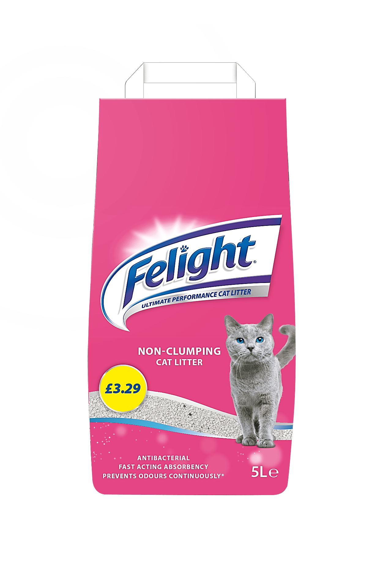 Felight Antibacterial NonClumping Cat Litter 5L Bob Martin