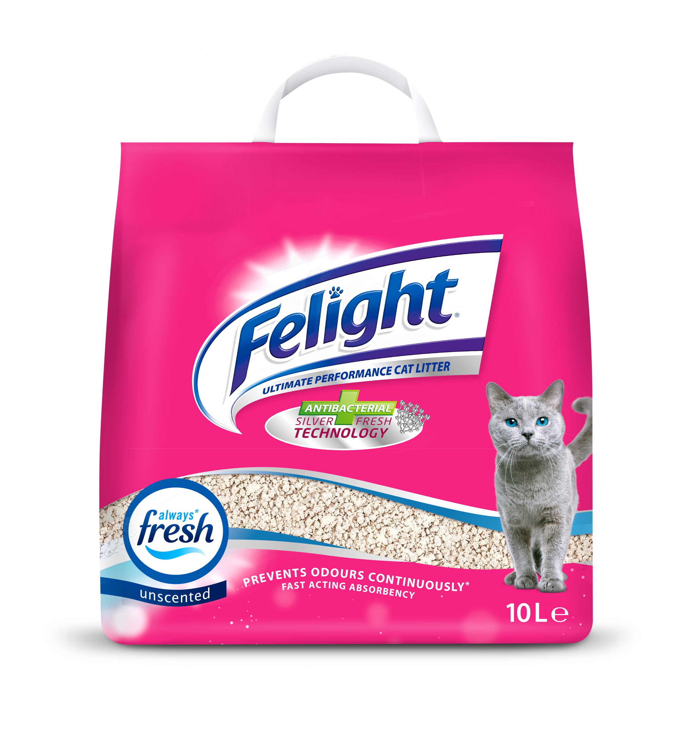 Felight Antibacterial NonClumping Cat Litter 10L Bob Martin