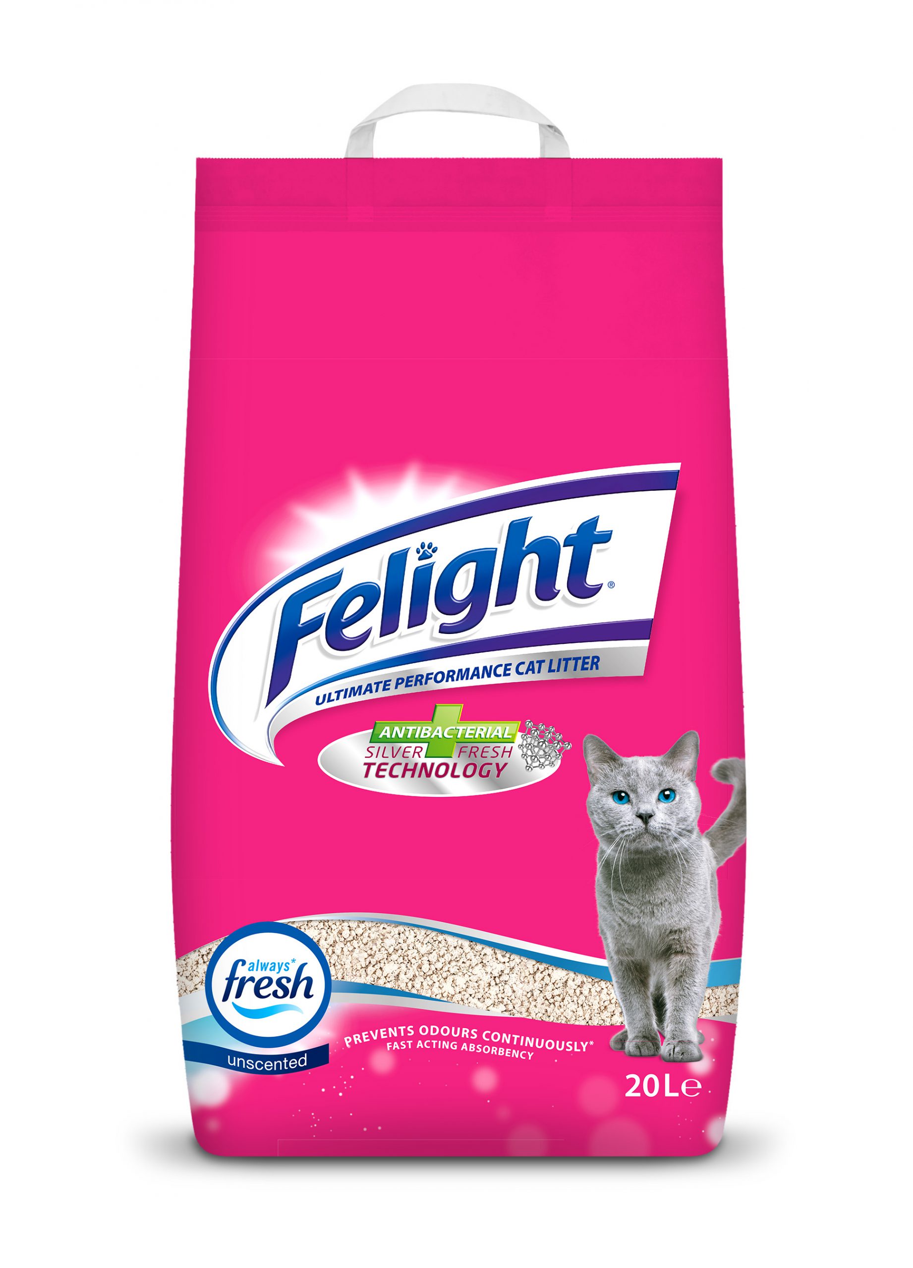 Felight Antibacterial NonClumping Cat Litter 20L Bob Martin