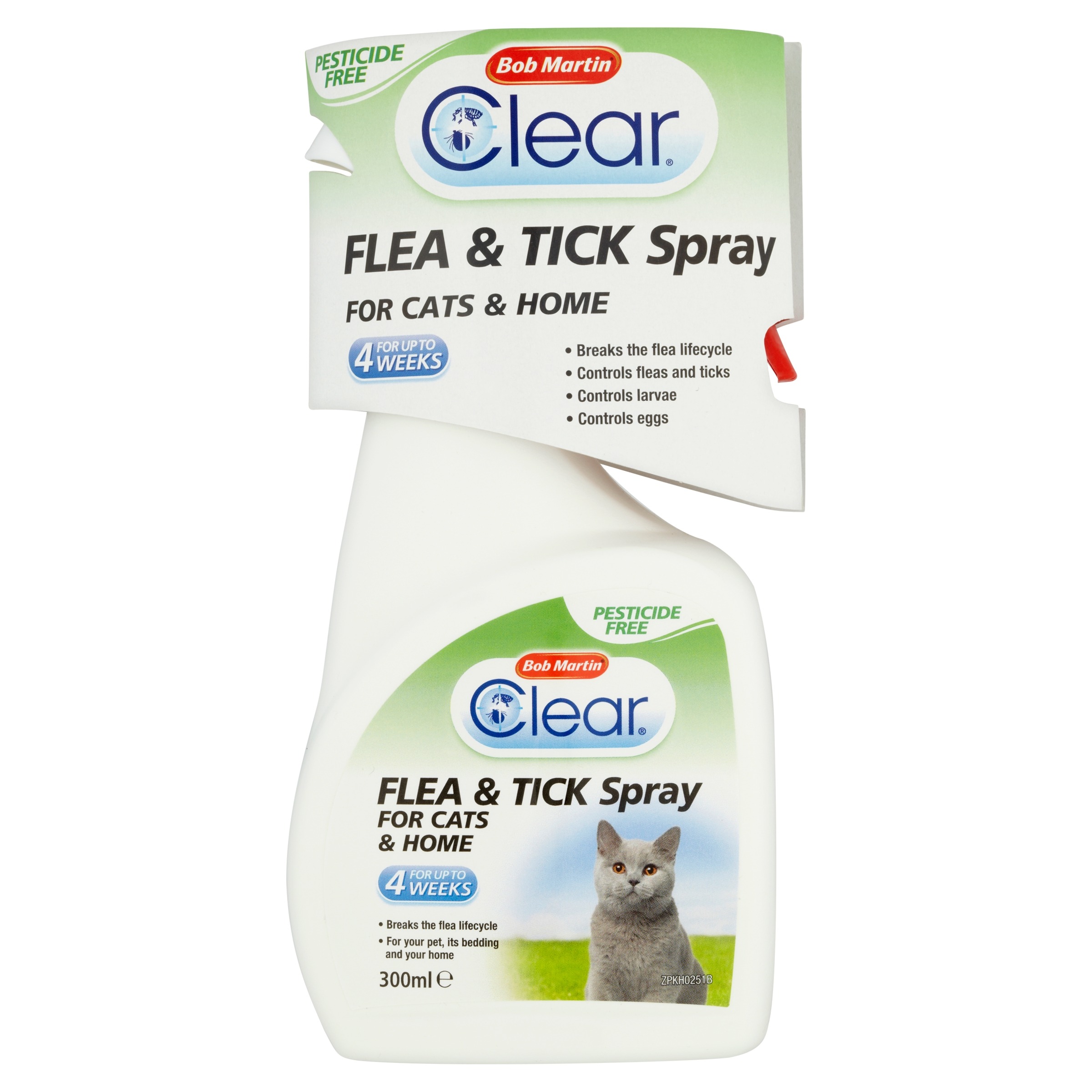 Bob Martin Clear Pesticide Free Flea & Tick Spray For Cats & Home