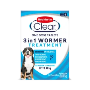 Bob Martin Clear 3in1 Flavoured Wormer Tablets for Dogs
