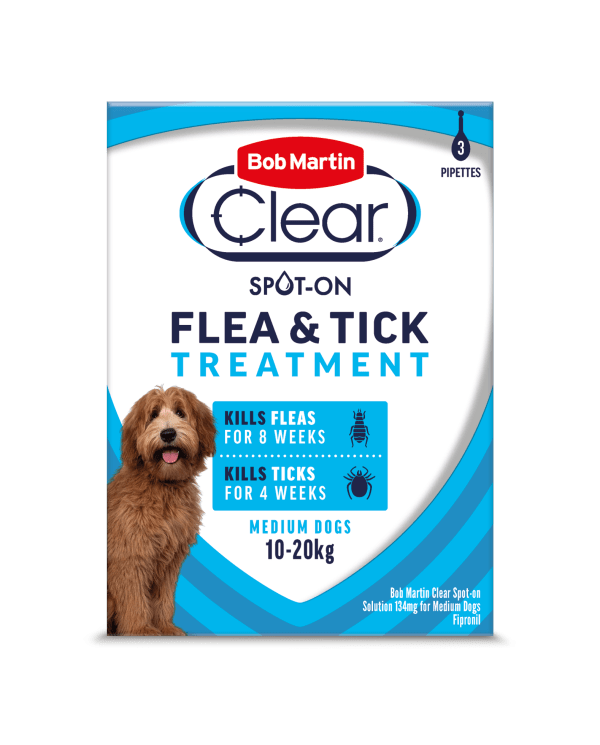 Bob Martin Clear Spot-On for MEDIUM Dogs - 3 Pipettes