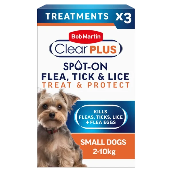 Bob Martin Clear Plus Spot-On for SMALL Dogs - 3 Pipettes