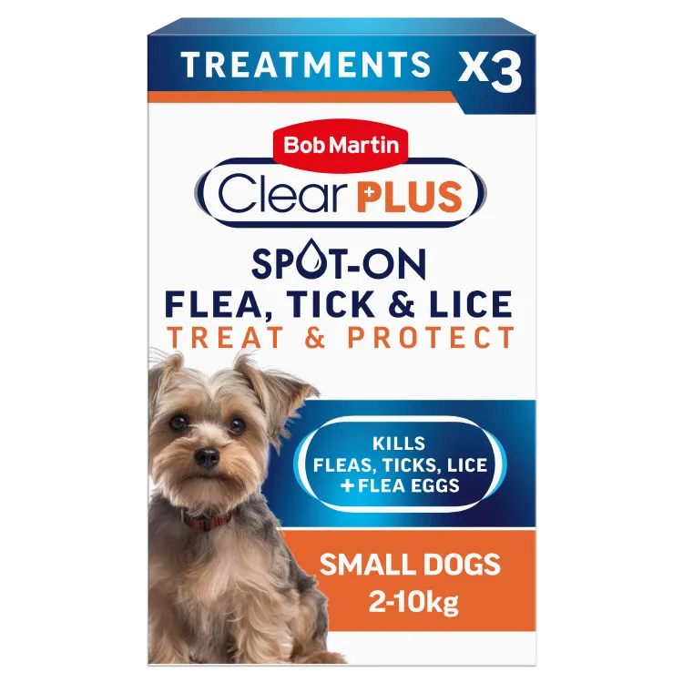 Bob Martin Clear Plus Spot-On for SMALL Dogs - 3 Pipettes