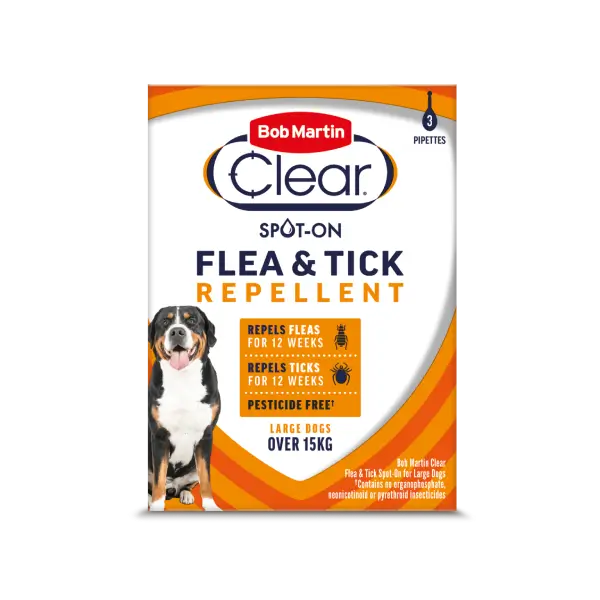 Bob Martin Clear Pesticide Free Repellent Spot-On for LARGE Dogs - 1 Pipette