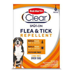 Bob Martin Clear Pesticide Free Repellent Spot-On for LARGE Dogs - 3 Pipettes