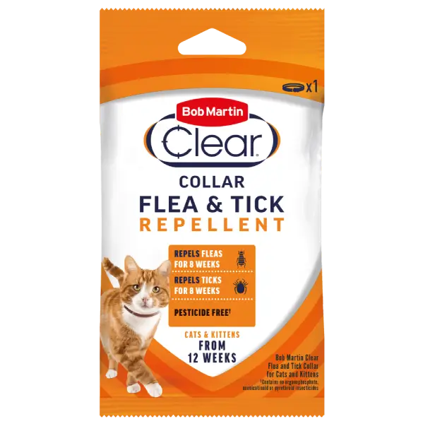 Bob Martin Clear Flea & Tick Repellent Collar for Cats