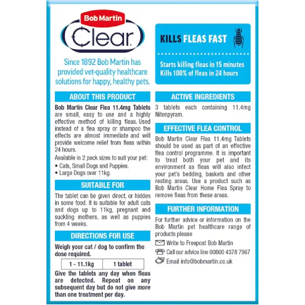 Bob Martin Clear Flea Tablets for Small Dogs & Puppies - Image 2