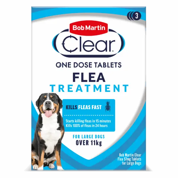Bob Martin Clear Flea Tablets for LARGE Dogs over 11kg - Pack of 3