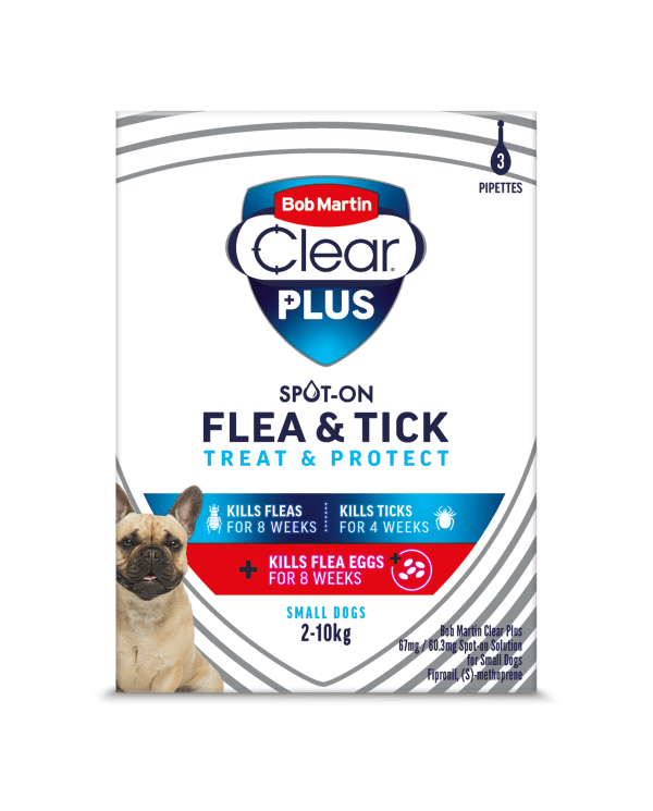 Bob Martin Clear Plus Spot-On for SMALL Dogs - 3 Pipettes