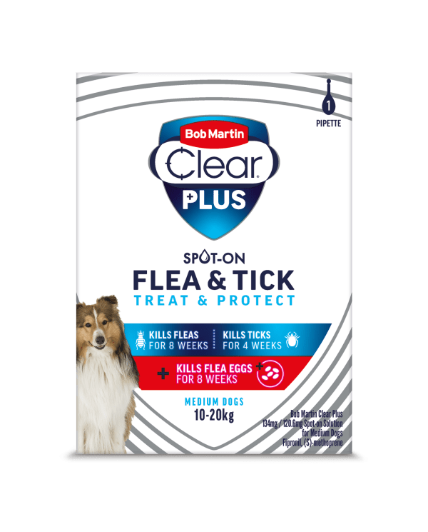 Bob Martin Clear Plus Spot-On for MEDIUM Dogs - 1 Pipette