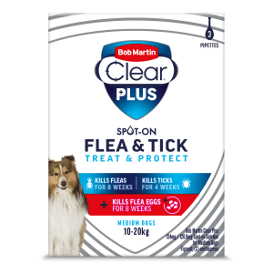 Bob Martin Clear Plus Spot-On for MEDIUM Dogs - 3 Pipettes