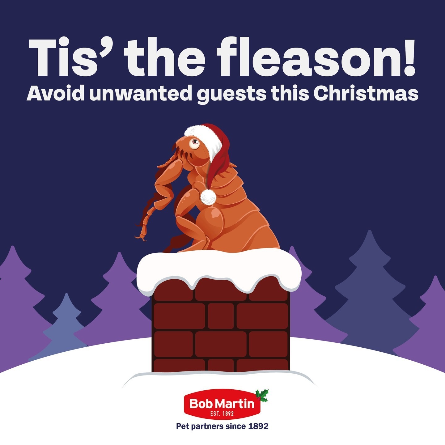 The last thing you want on Christmas day is unwanted guests... Keep your pet and home protected this festive ‘fleason’ with our range of vet-strength treatments.

 #BobMartin #PetHealthcare #Flea #Worm #Dog #Cat #SpotOn #Pets #PetsOfInstagram #PetCare #PetTips #PetHealth #HealthyPets #ActivePets