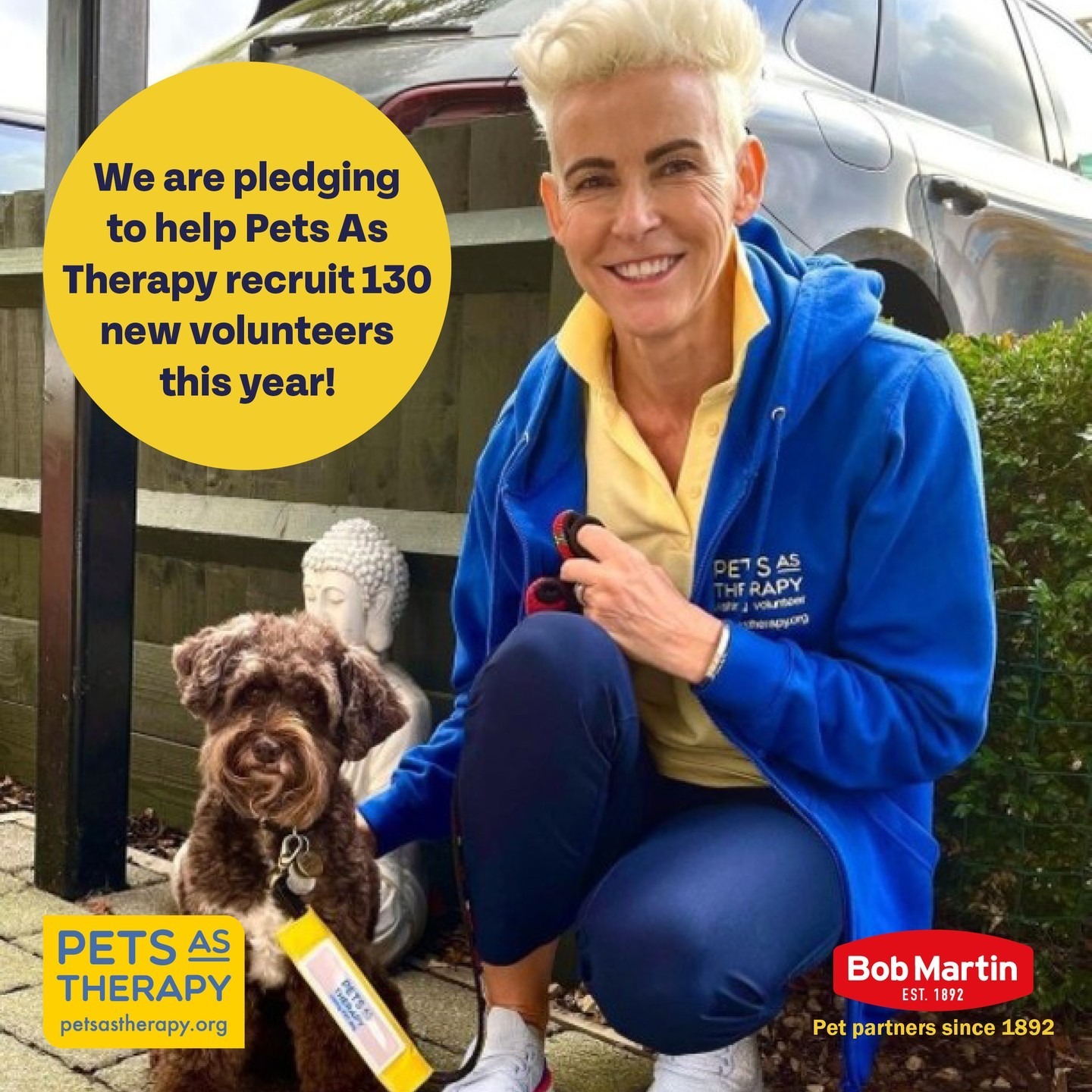 @petsastherapy_uk is a national charity providing temperament-assessed therapy animals via a nationwide network of volunteers, enhancing the health and wellbeing in the community through its visiting service within schools, hospitals and care homes.
To celebrate our 130th anniversary, we are pledging to help Pets As Therapy recruit 130 new volunteers, so if you know anyone who would be interested in getting involved or to find out more about the great work they do, please visit the account tagged.
.
.
.
#BobMartin #PetHealthcare #Flea #Worm #Dog #Cat #SpotOn #Pets #PetsOfInstagram #PetCare #PetTips #PetHealth #HealthyPets #ActivePets
