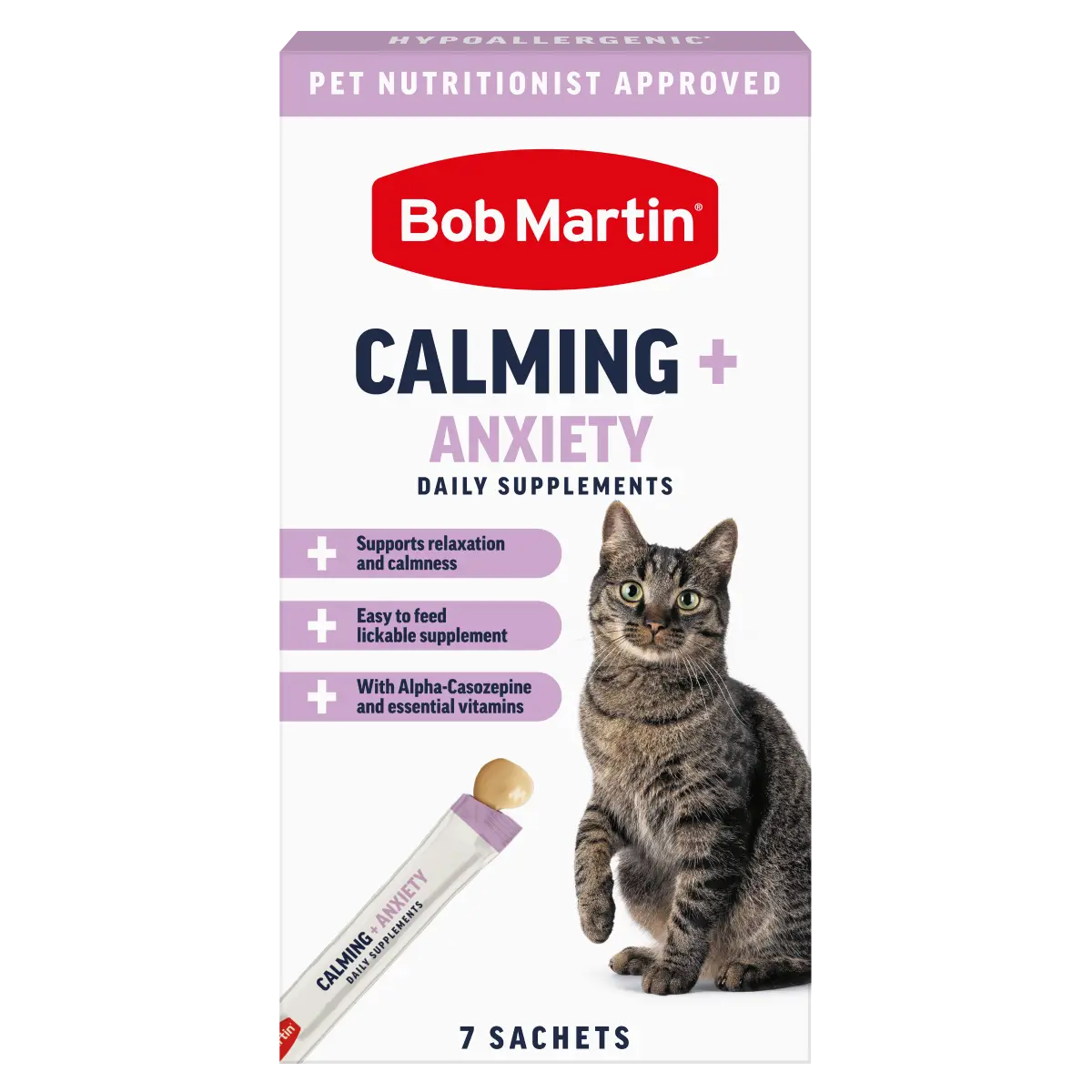Bob Martin Cat Supplement Calming & Anxiety- front of box