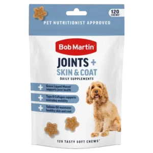 Bob Martin Dog Supplement Joints + Skin Coat 200g- front of pack