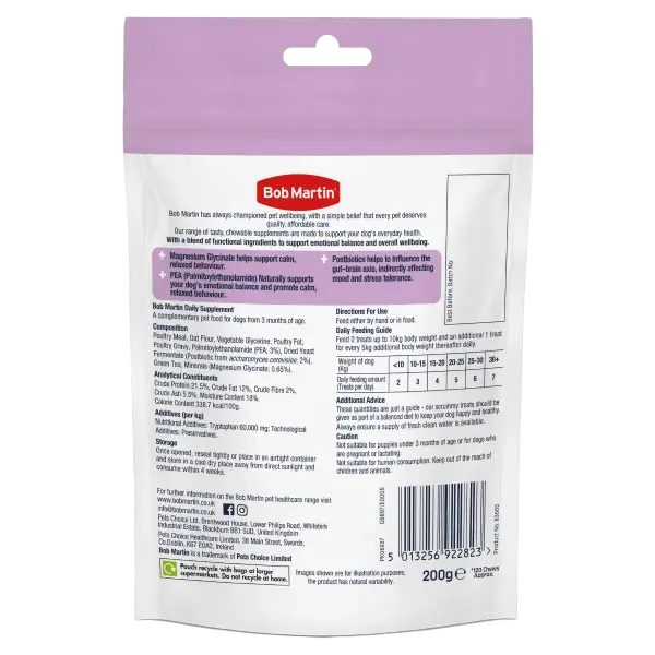 Bob Martin Dog Supplement Calming + Wellbeing 200g - Image 2