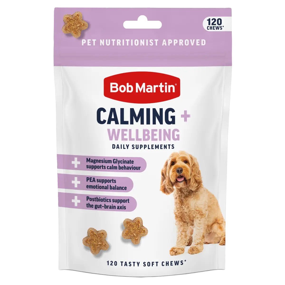 Bob Martin Dog Supplement Calming + Wellbeing 200g- front of pack